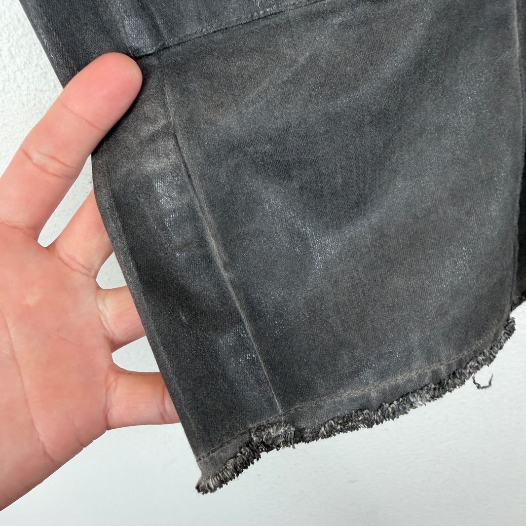 DRKSHDW Waxed Drop Crotch Creatch Shorts