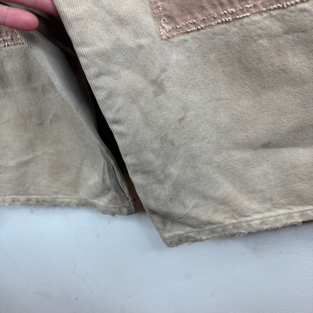 Balenciaga Tan Baggy Carpenter Double Knee Jeans