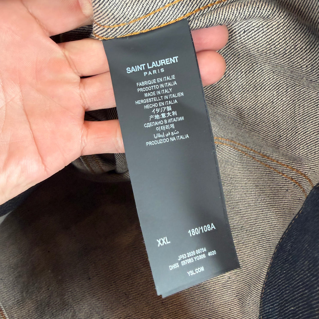 Saint Laurent Raw Denim Trucker Jacket