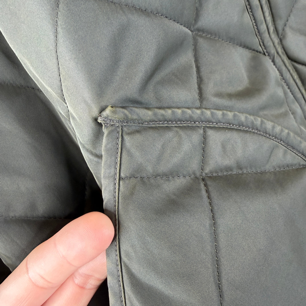 RRL Gray Quilted Bomber Jacket