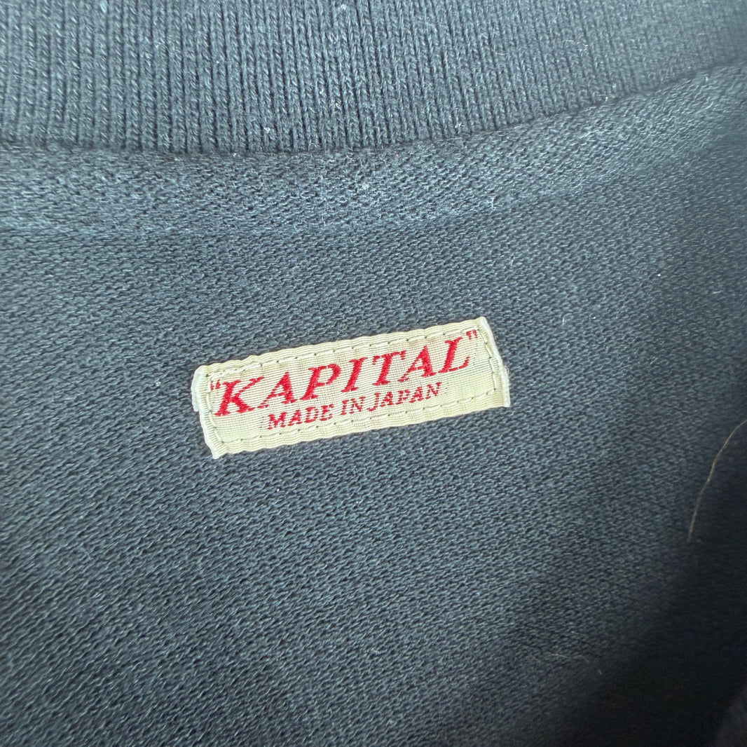 Kapital Black Cargo Pocket Polo T-Shirt