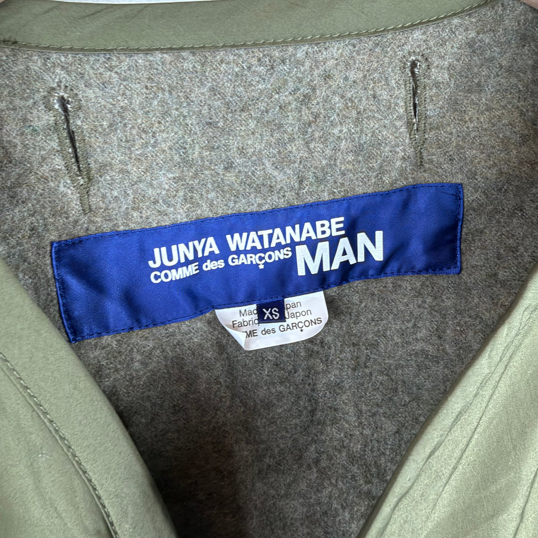 Junya Watanabe Olive Wool/Nylon Mandarin Chore Jacket