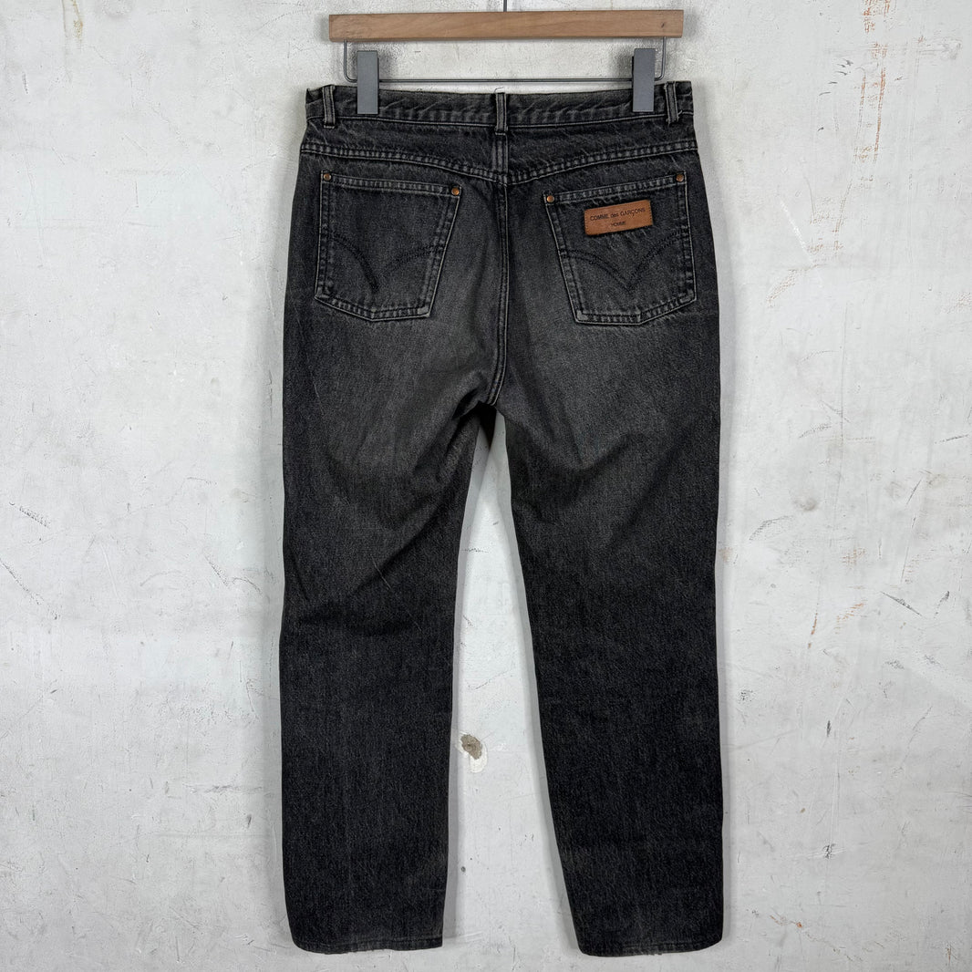 CDG Homme Washed Black Jeans