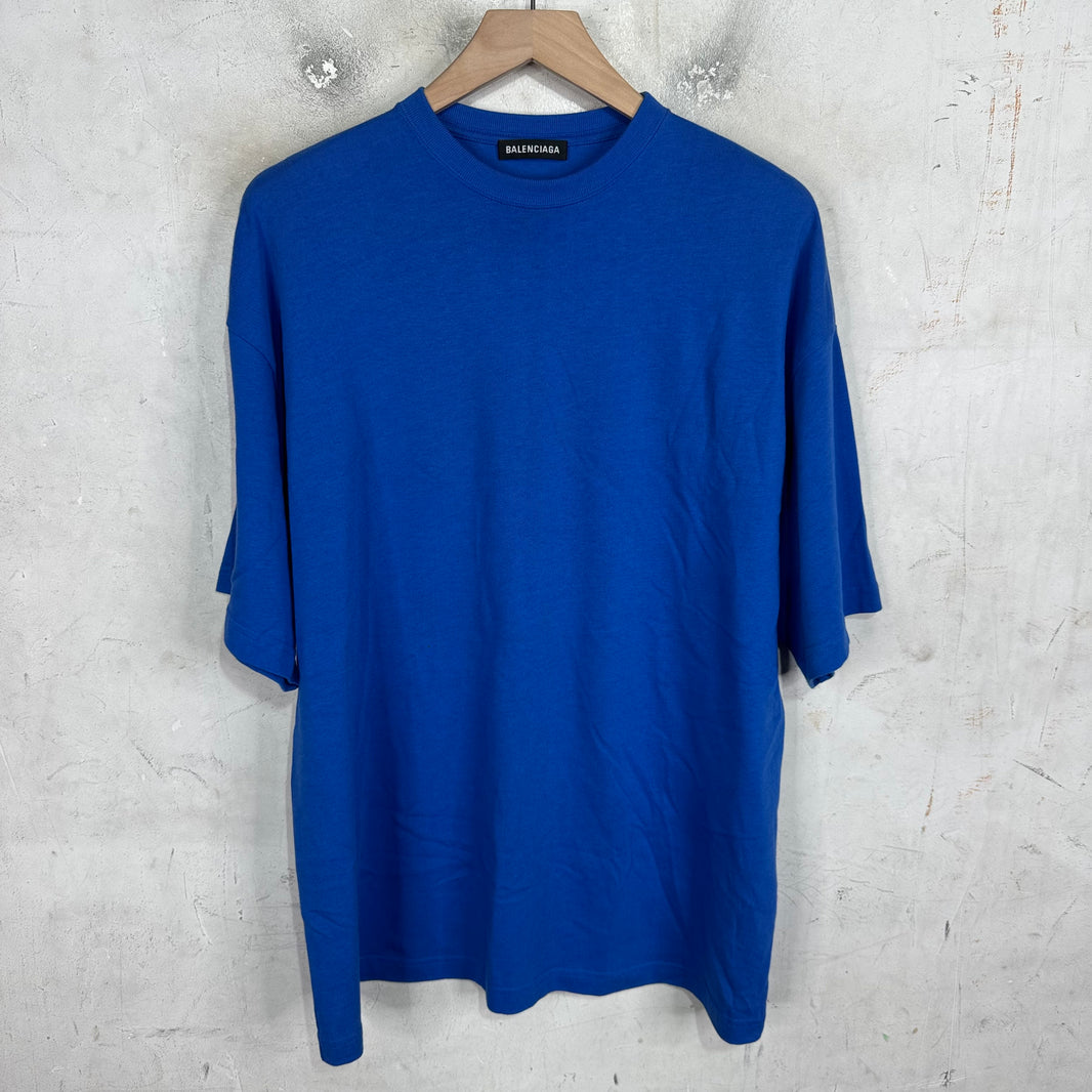Balenciaga Blue Back Logo T-Shirt