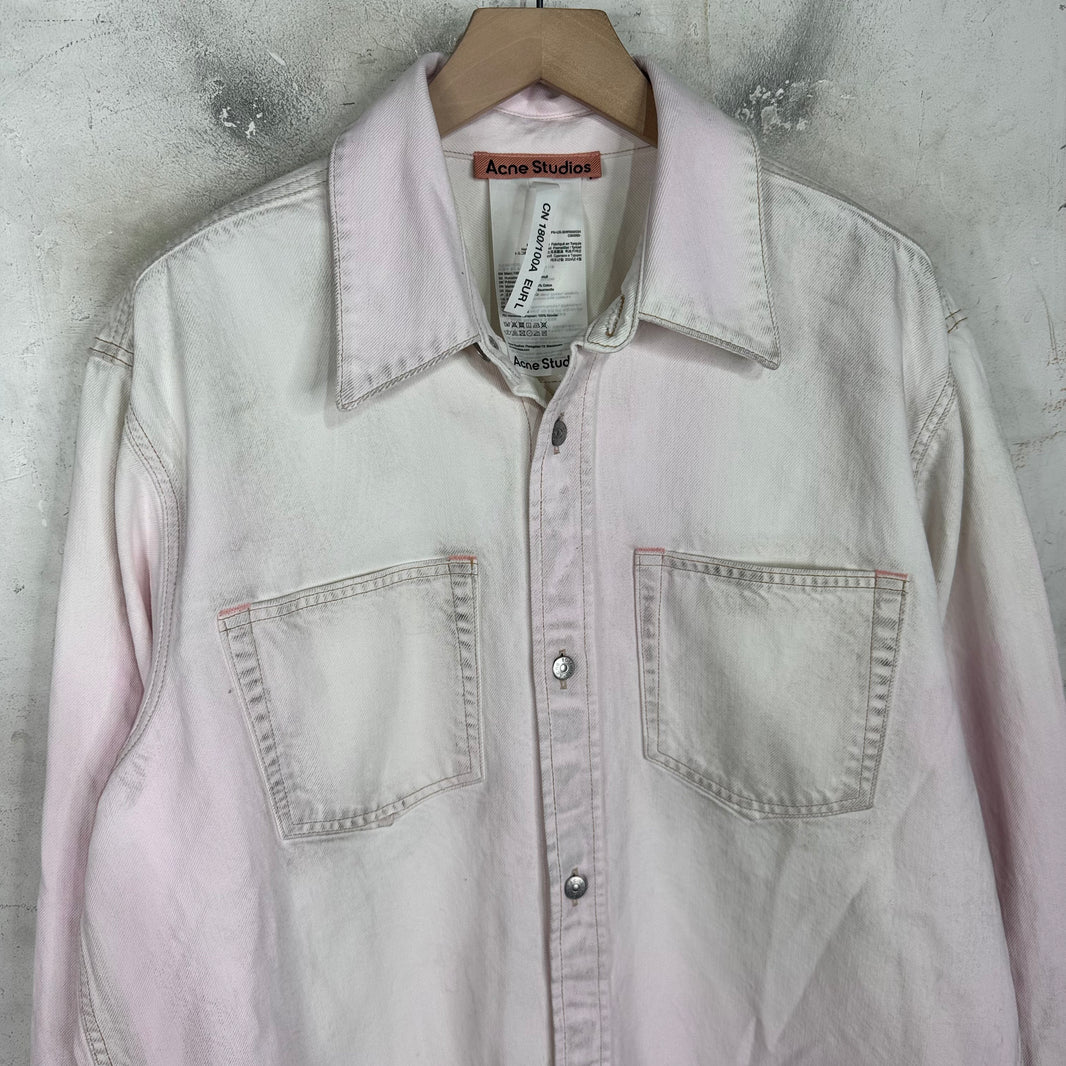 Acne Studios Pink Denim Overshirt