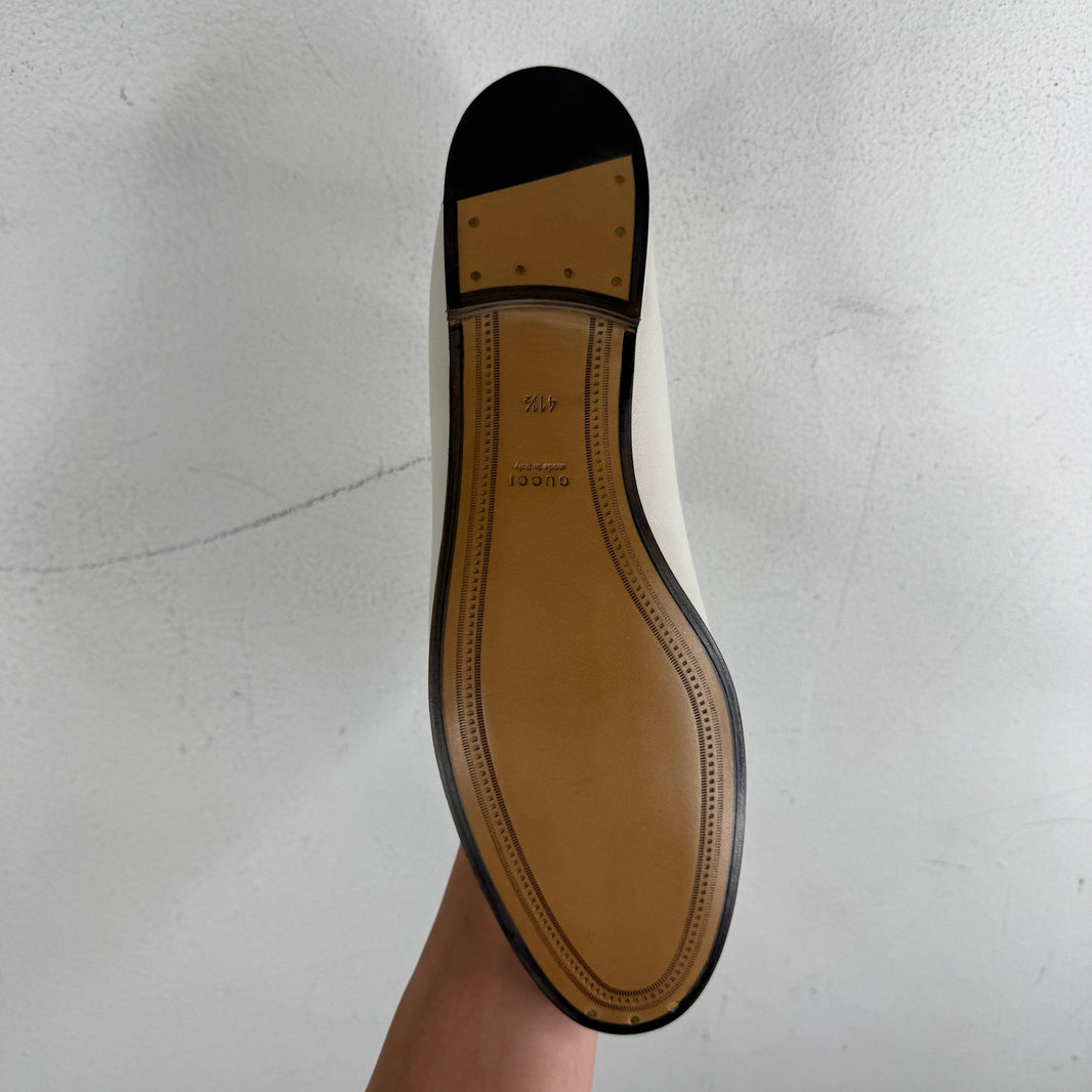 Gucci Horsebit White Loafer