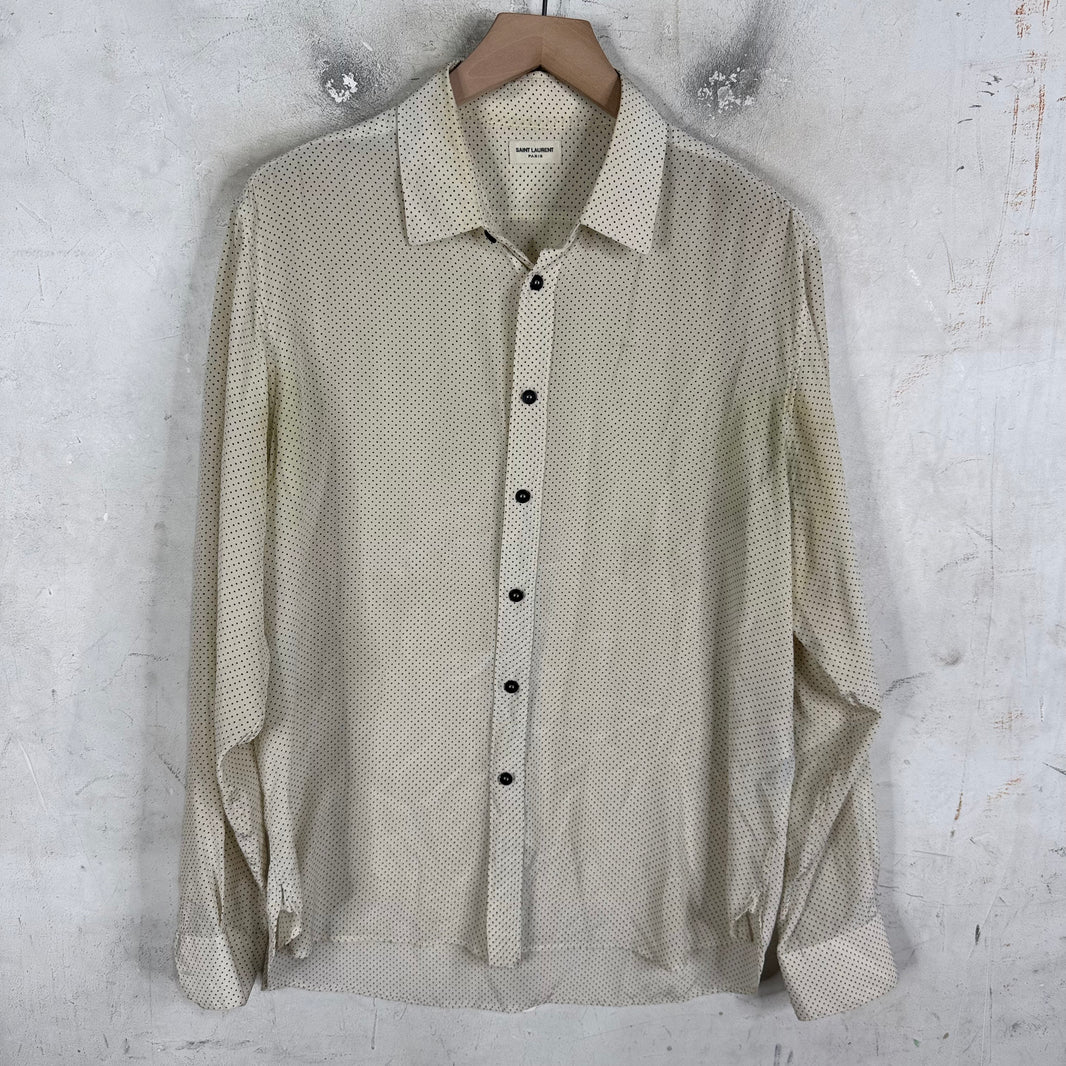 Saint Laurent Small Polka Dot LS Shirt