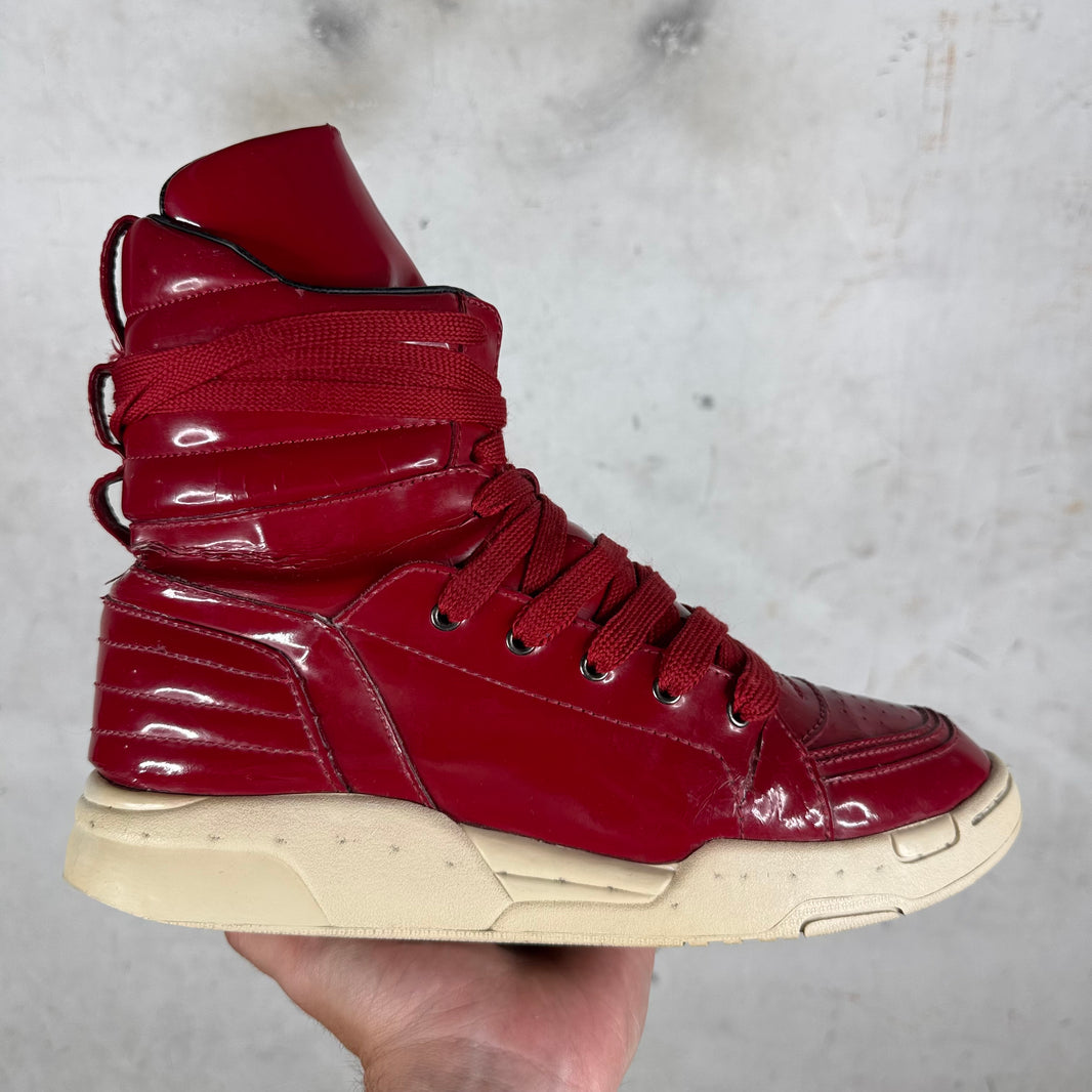 Diet Butcher High Patent Leather Basketball Sneakers
