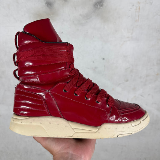 Diet Butcher High Patent Leather Basketball Sneakers