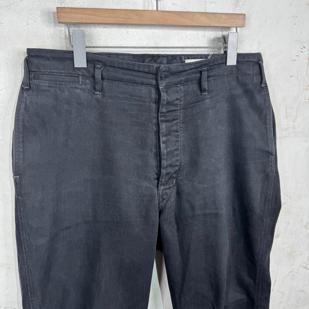 Lemaire Wide Leg Black Jeans