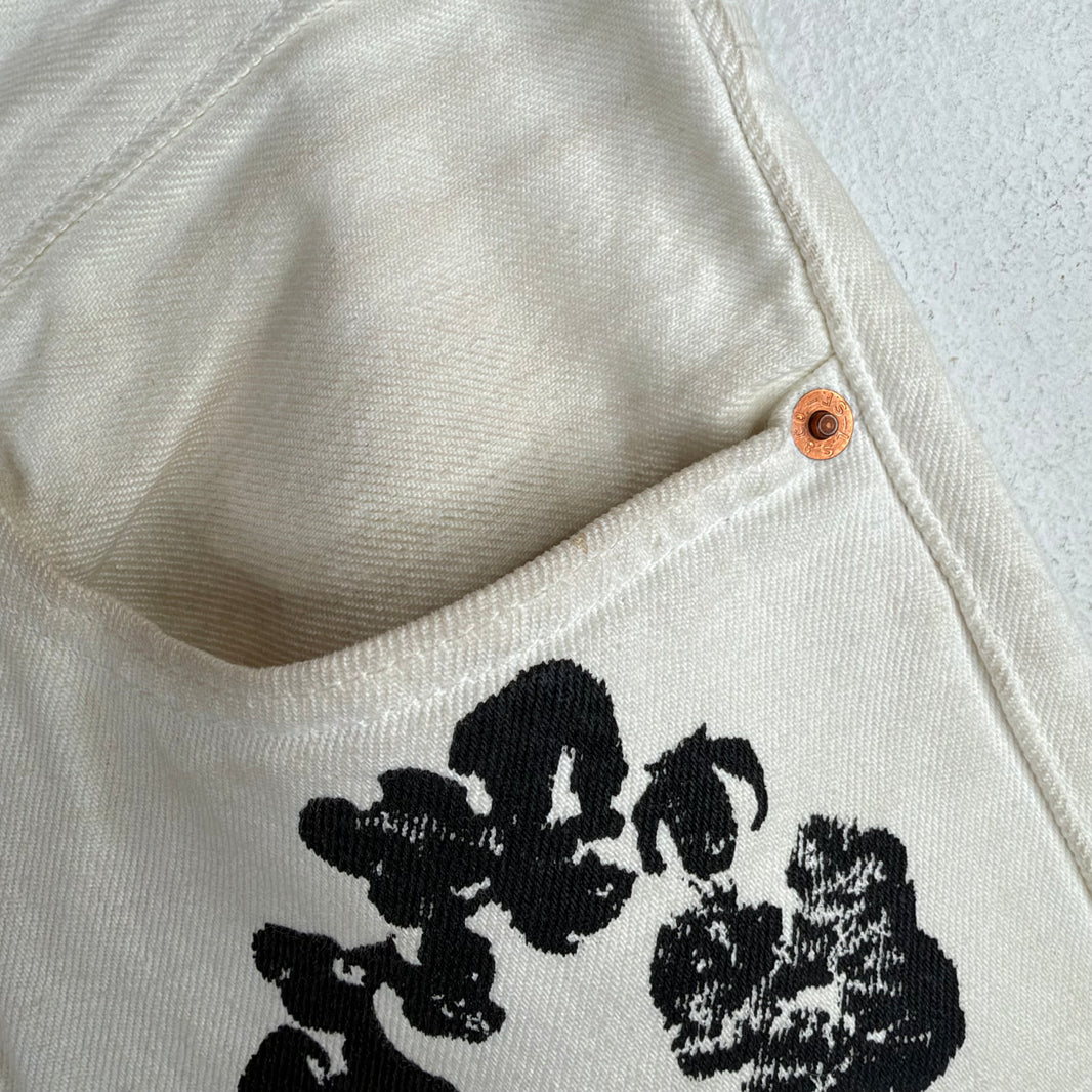 Denim Tears Levi's 501 White Wreath Jeans