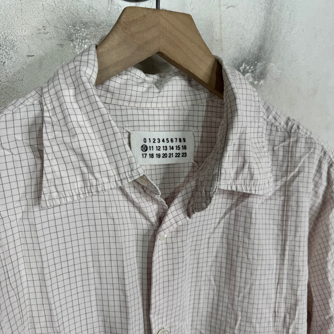 Margiela 09 Pink Grid Button Up