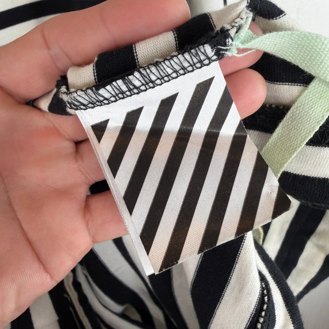 Off White Striped Frame Of Mind LS Shir