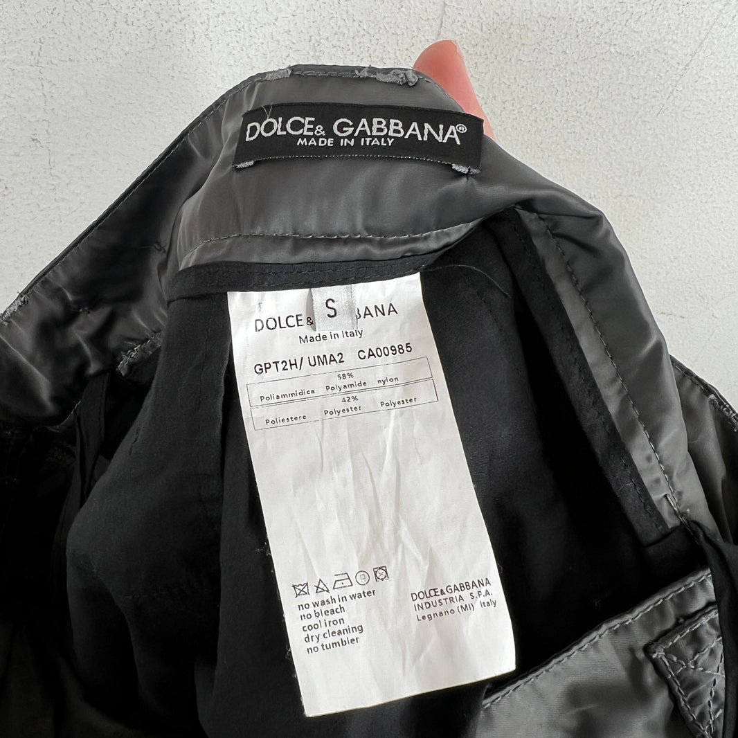 Dolce & Gabbana Grey Polyamide Bondage Pants