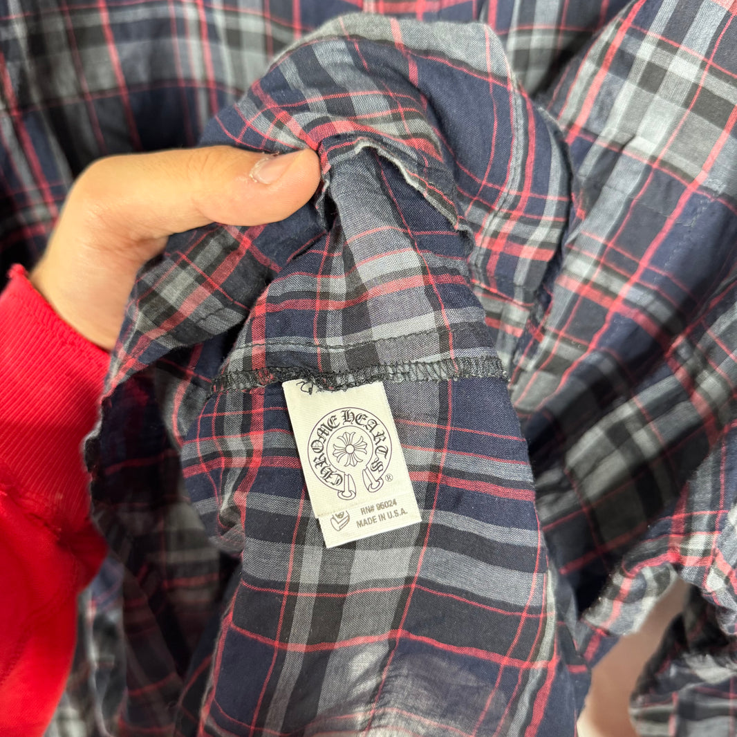 Chrome Hearts Thin Plaid Fleur Flannel