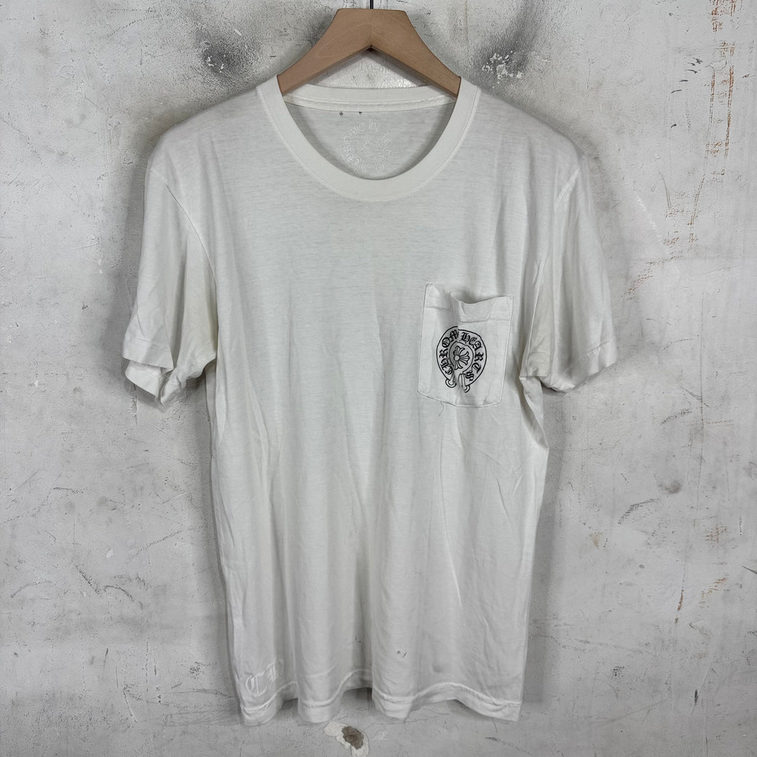 Chrome Hearts White Smoked Horseshoe T-Shirt