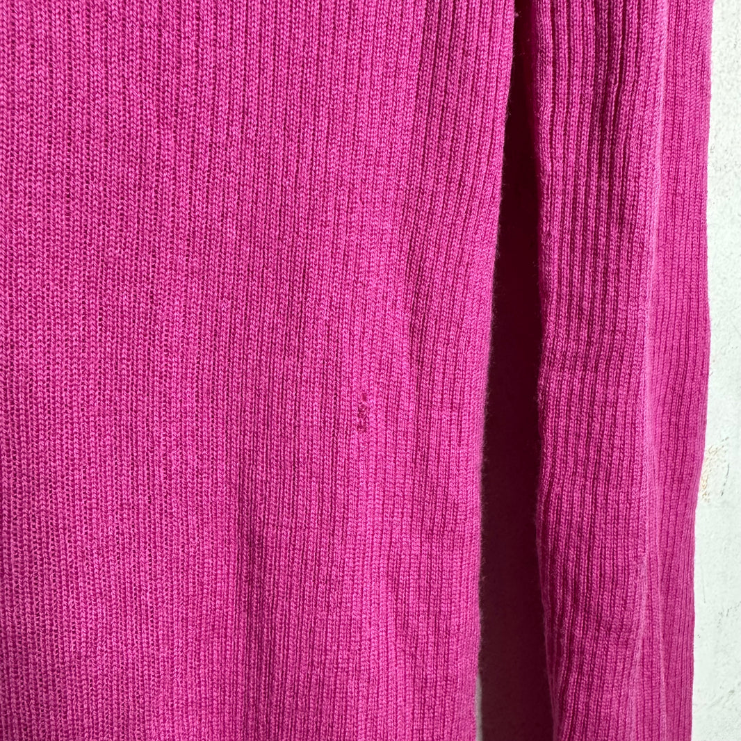 Rick Owens Pink Ribbed Turtleneck