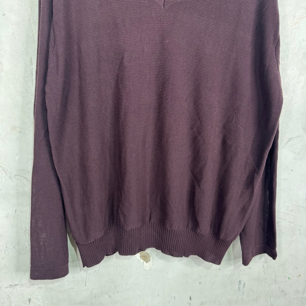 Bode Burgundy Pullover Sweater