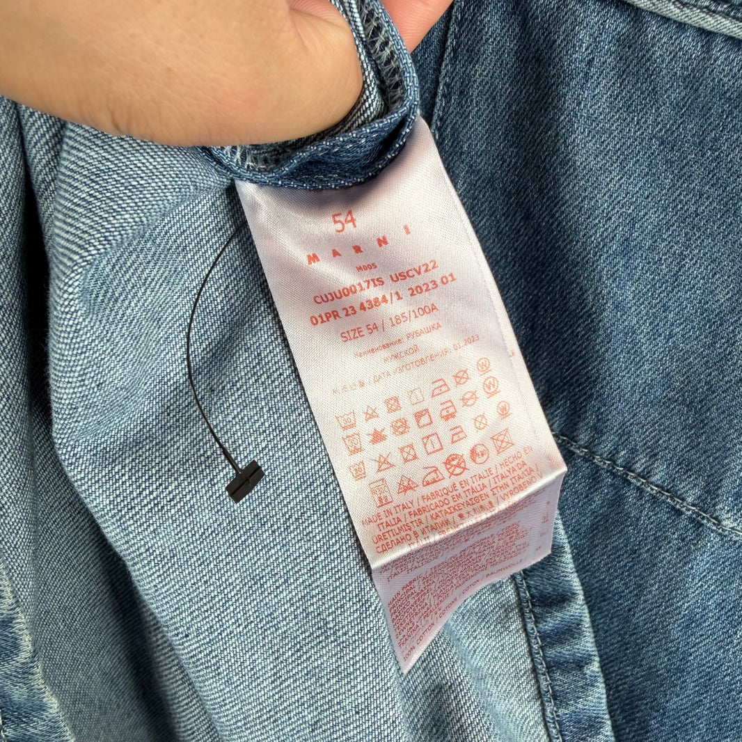 Marni Colorful Stitch Denim Shirt