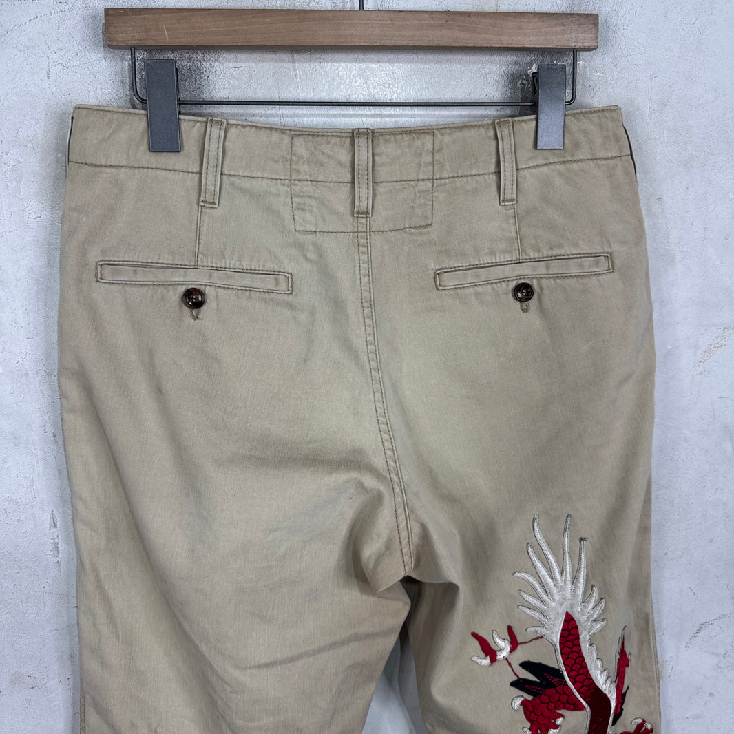 Gucci Dragon Patch Chinos