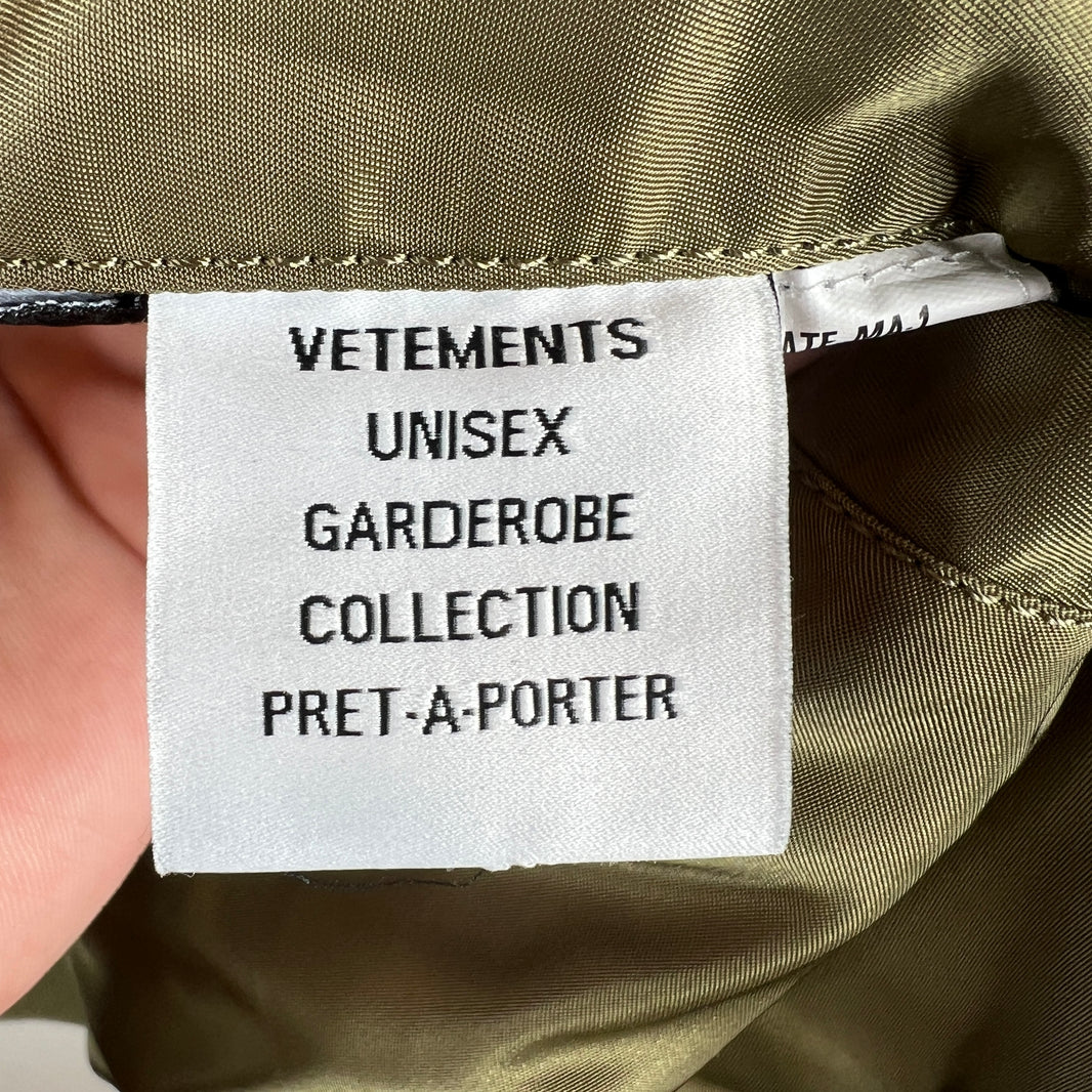 Vetements Alpha Industries Double Zip Bomber Jacket