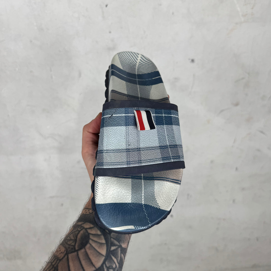 Thom Browne Plaid Slides