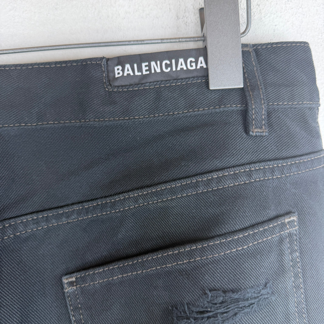 Balenciaga Italian Distressed Boot Cut Jeans