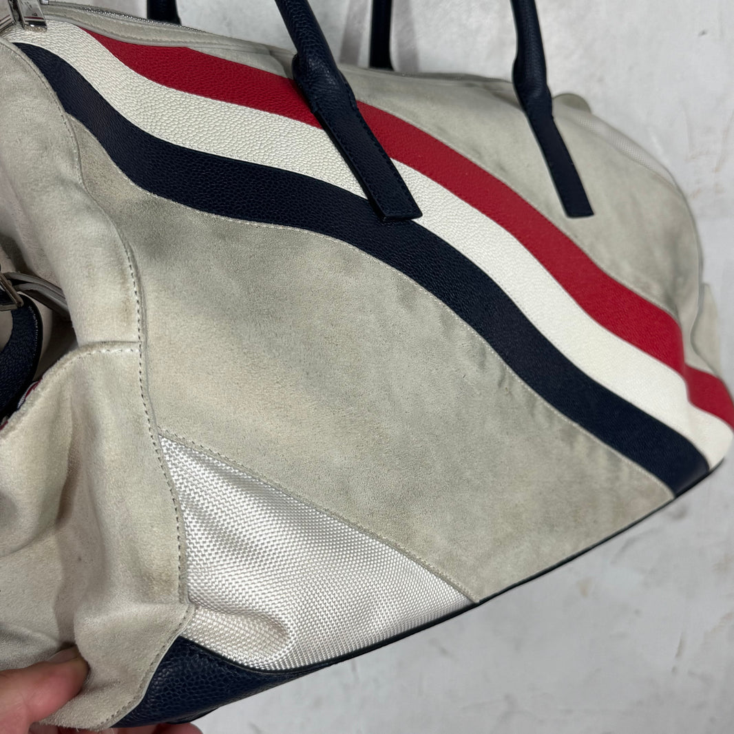 Thom Browne Suede Stripped Duffle Bag