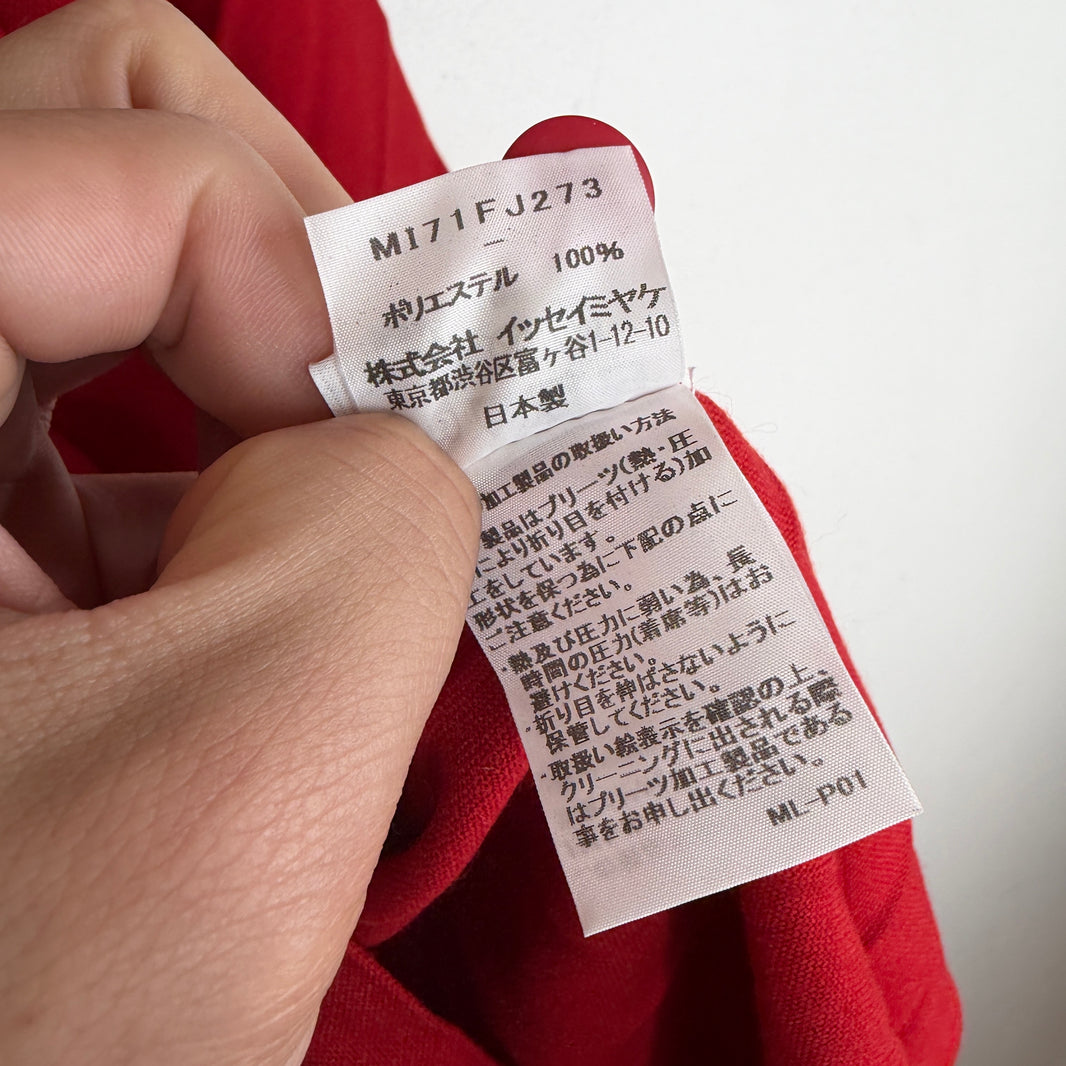 Issey Miyake Me Pleats Red L/S Shirt