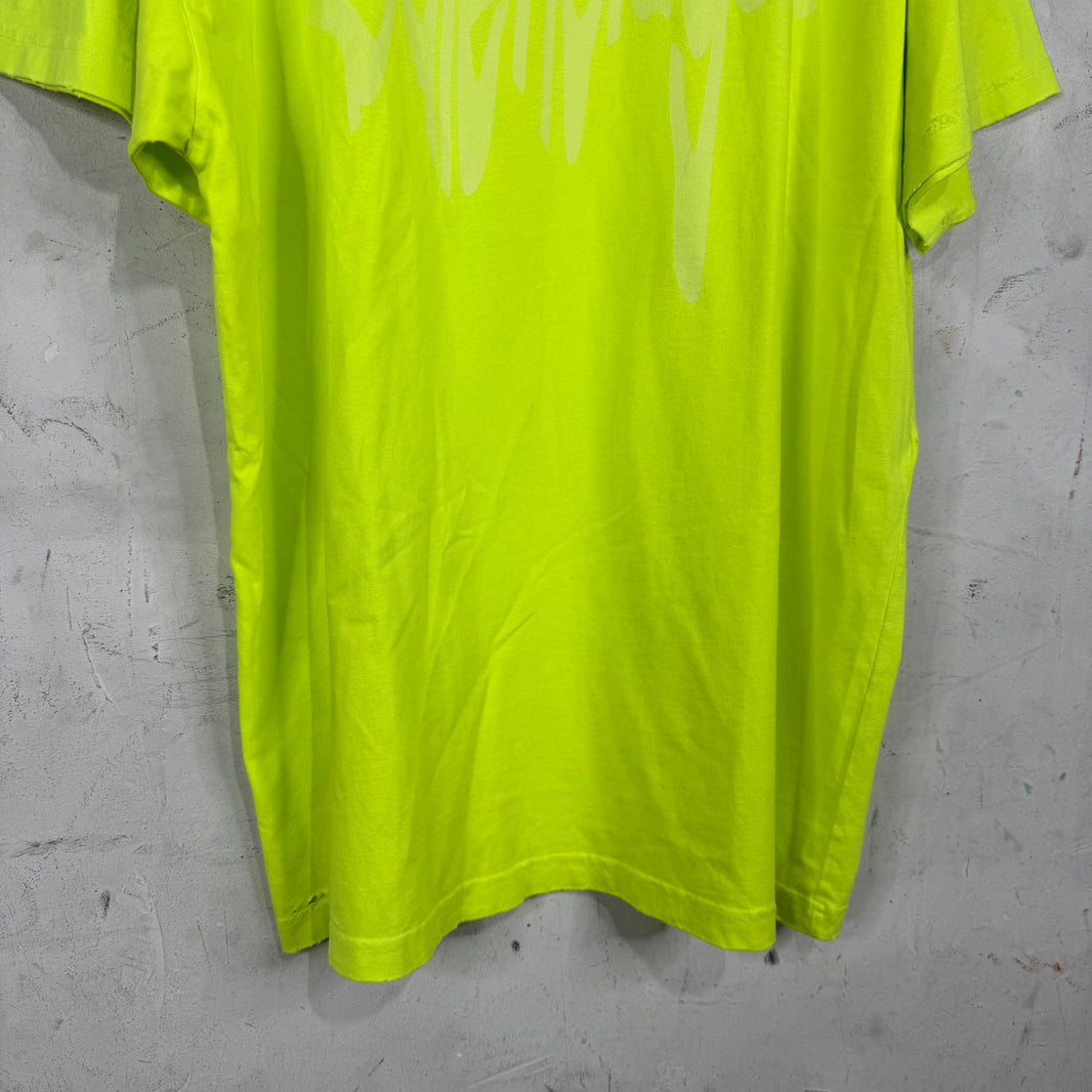 Balenciaga Neon Warped Logo T-Shirt