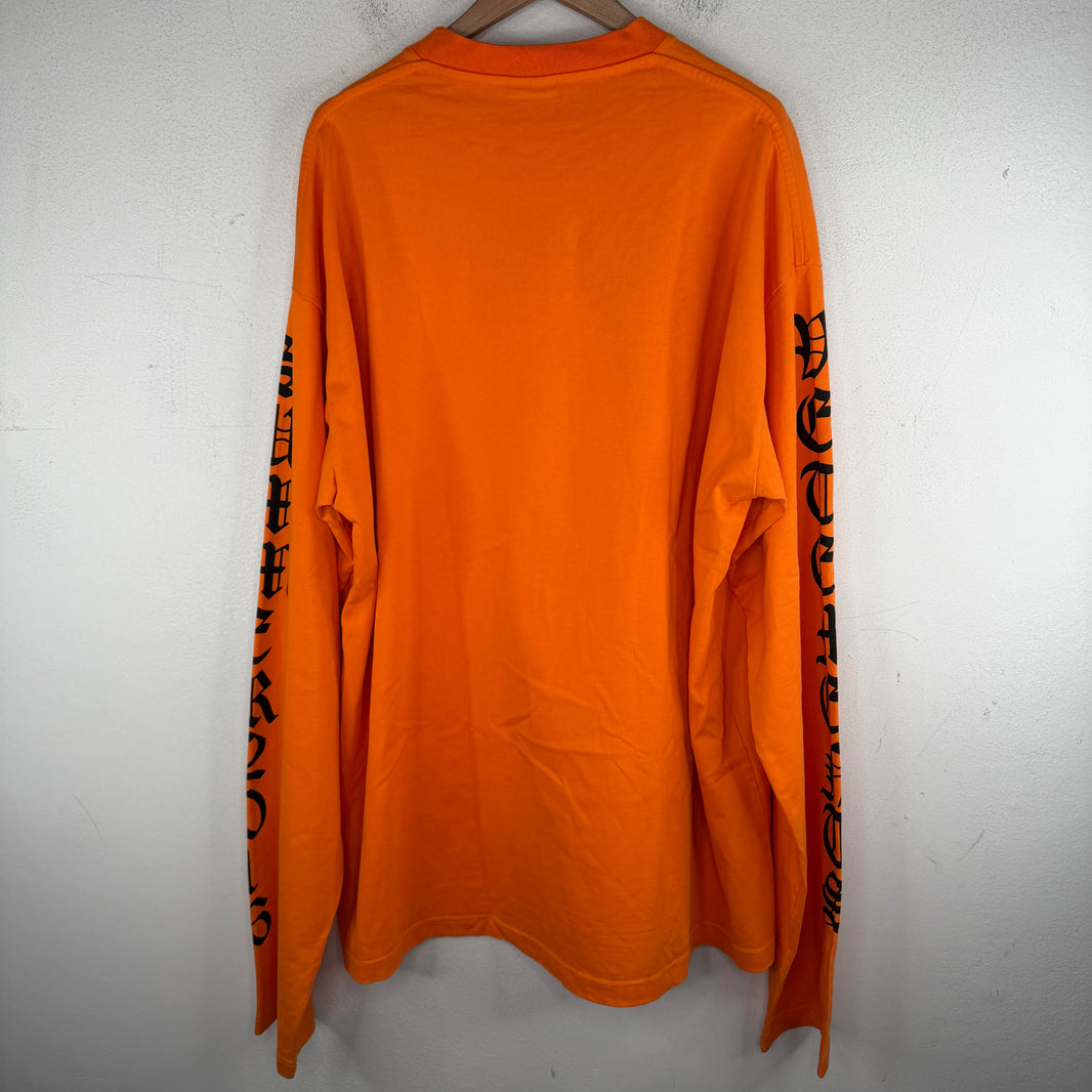 Vetements Orange Gothic Logo LS shirt