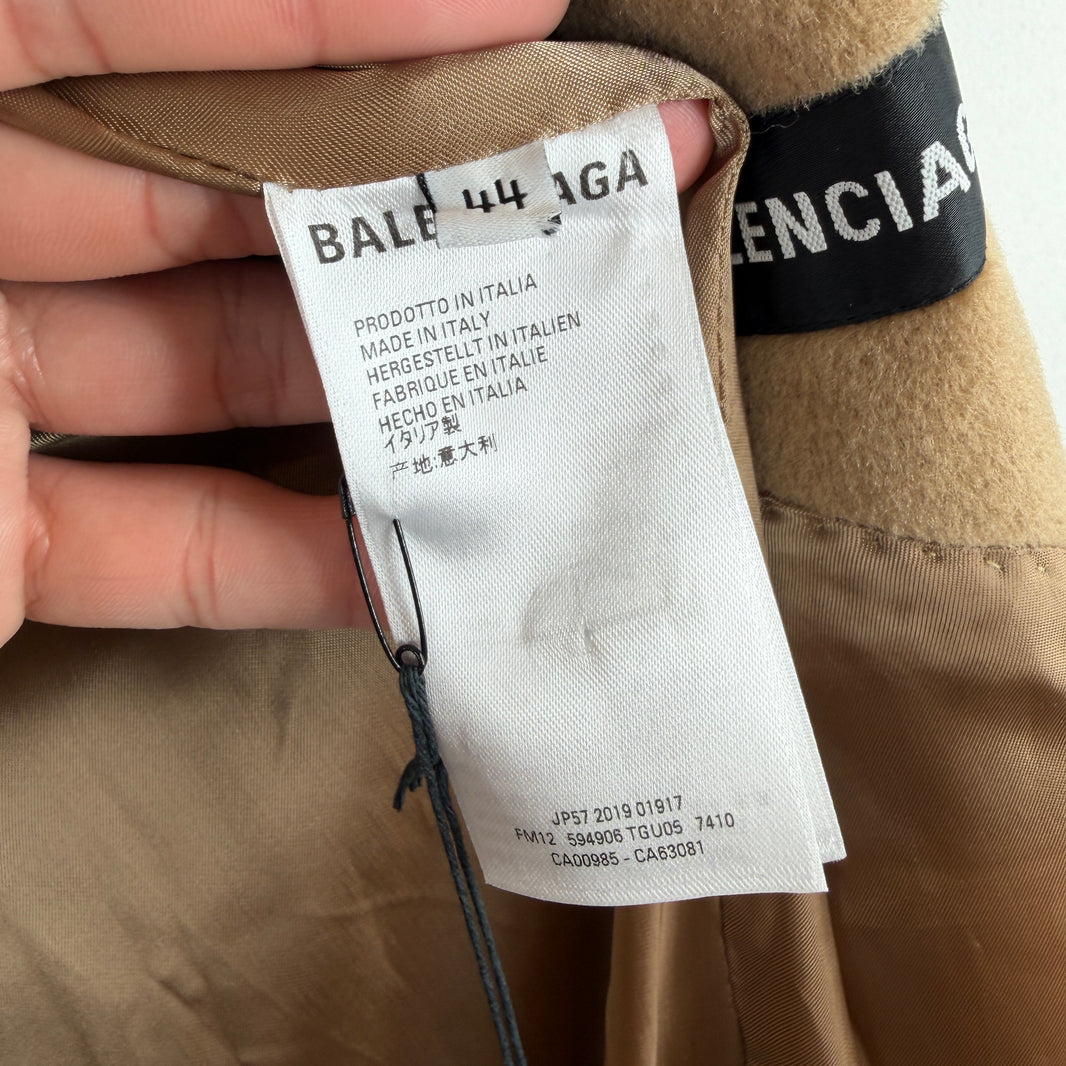 Balenciaga Wool/Cashmere Long Trench Coat