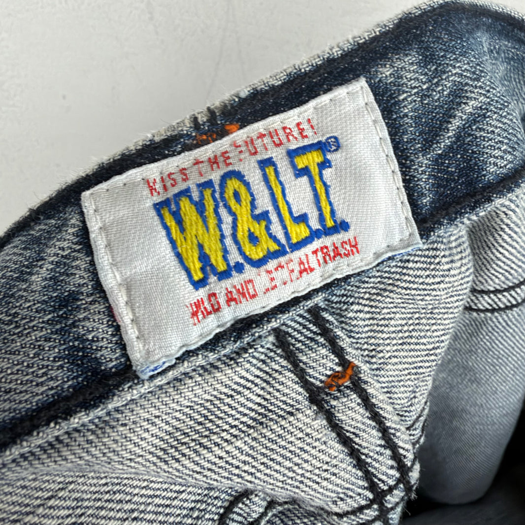 Walter Van Beirendonck Split Wash Bootcut Jeans