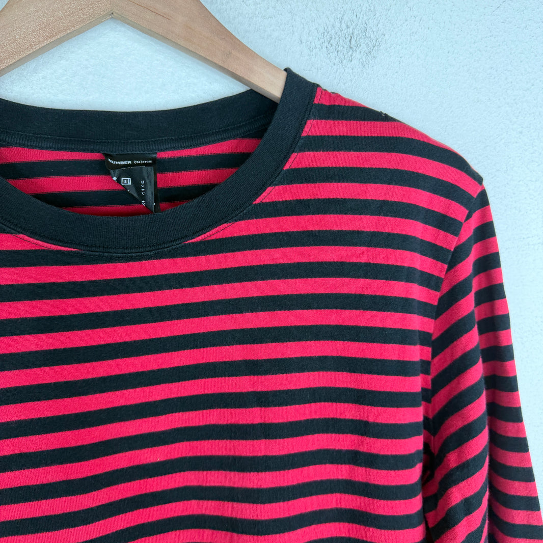 Number Nine Red Striped L/S T-Shirt