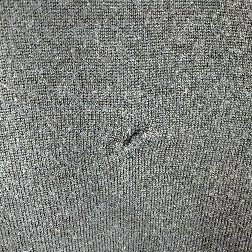 Prada Navy Knit LS Polo T-Shirt