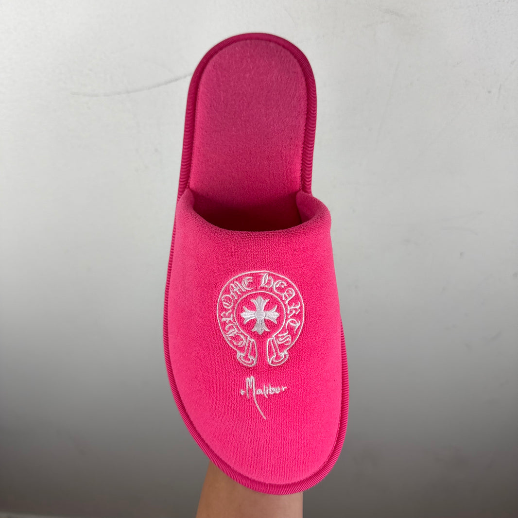 Chrome Hearts Pink Malibu House Slippers