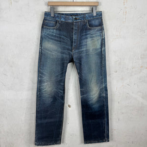 Balenciaga Tromp Denim Leather Pants