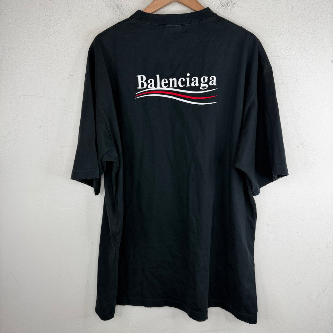 Balenciaga Embroidered Campaign Logo T-Shirt