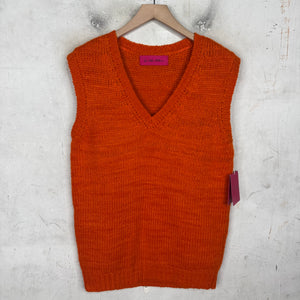 Elder Statesman Orange Cashmere Sweater Vest