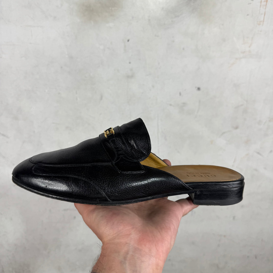 Gucci Interlock Leather Mules