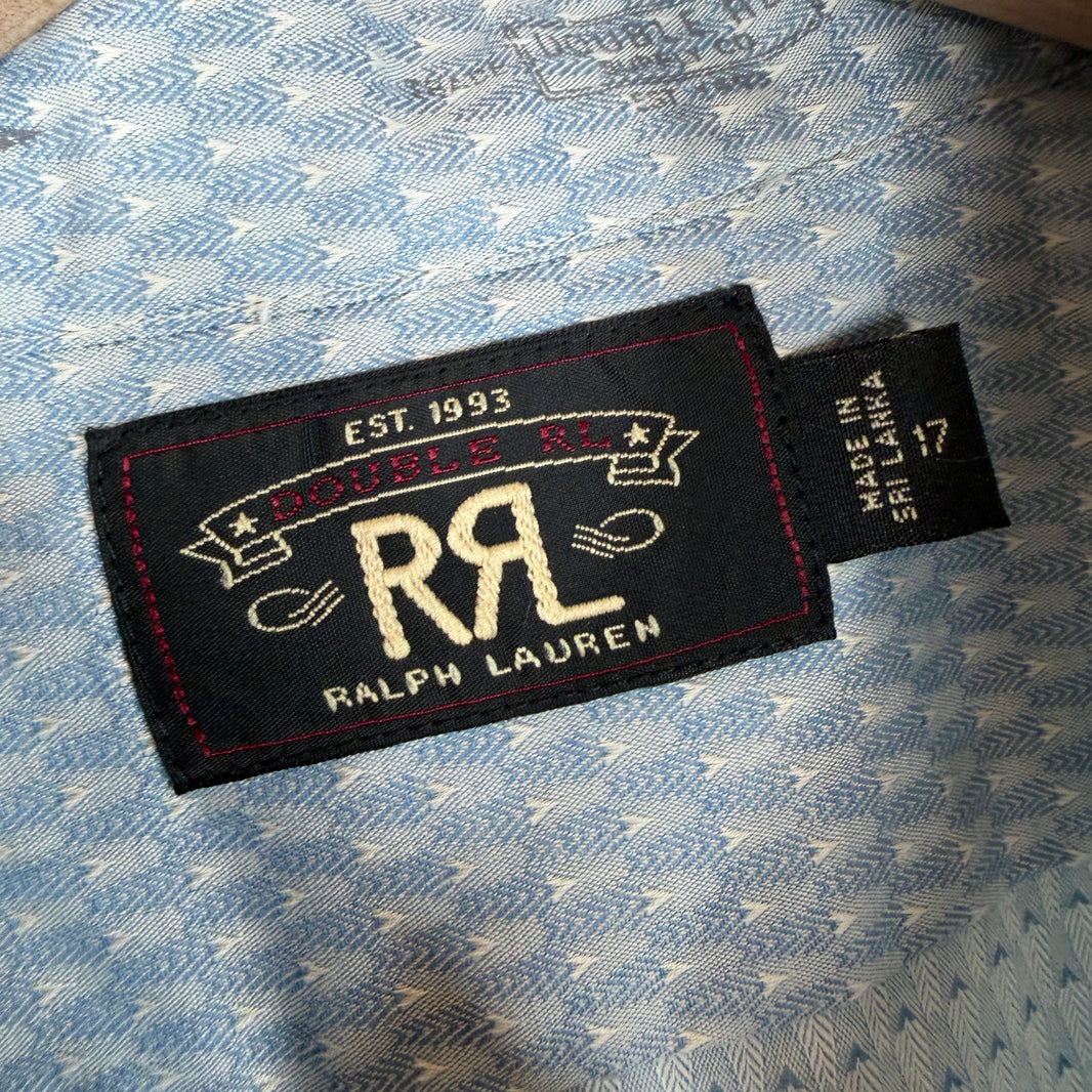 RRL Blue Mini Arrows LS Button Up Shirt