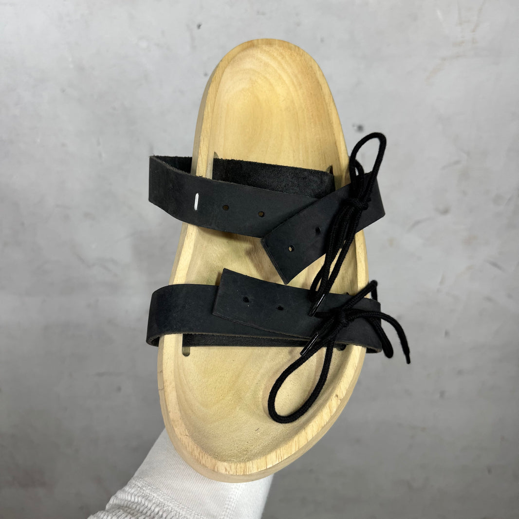 Margiela Wooden Strapped Clogs