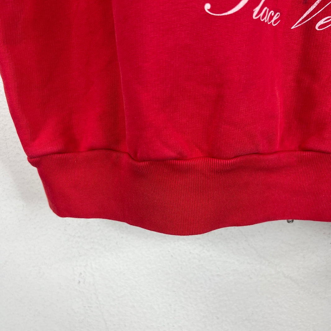 Balenciaga Sample Red Vogue Zip Up Hoodie