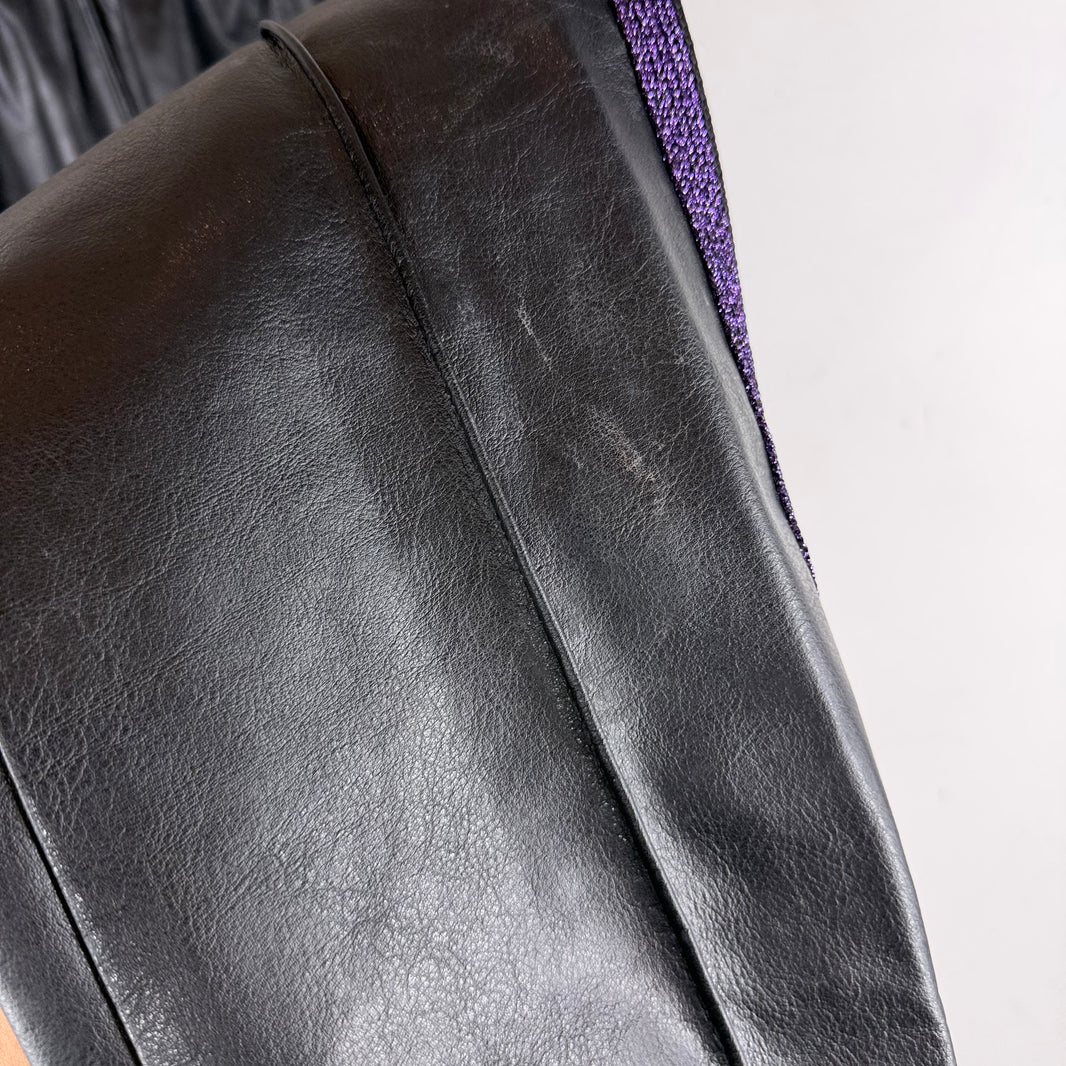Needles Faux Leather Track Pants