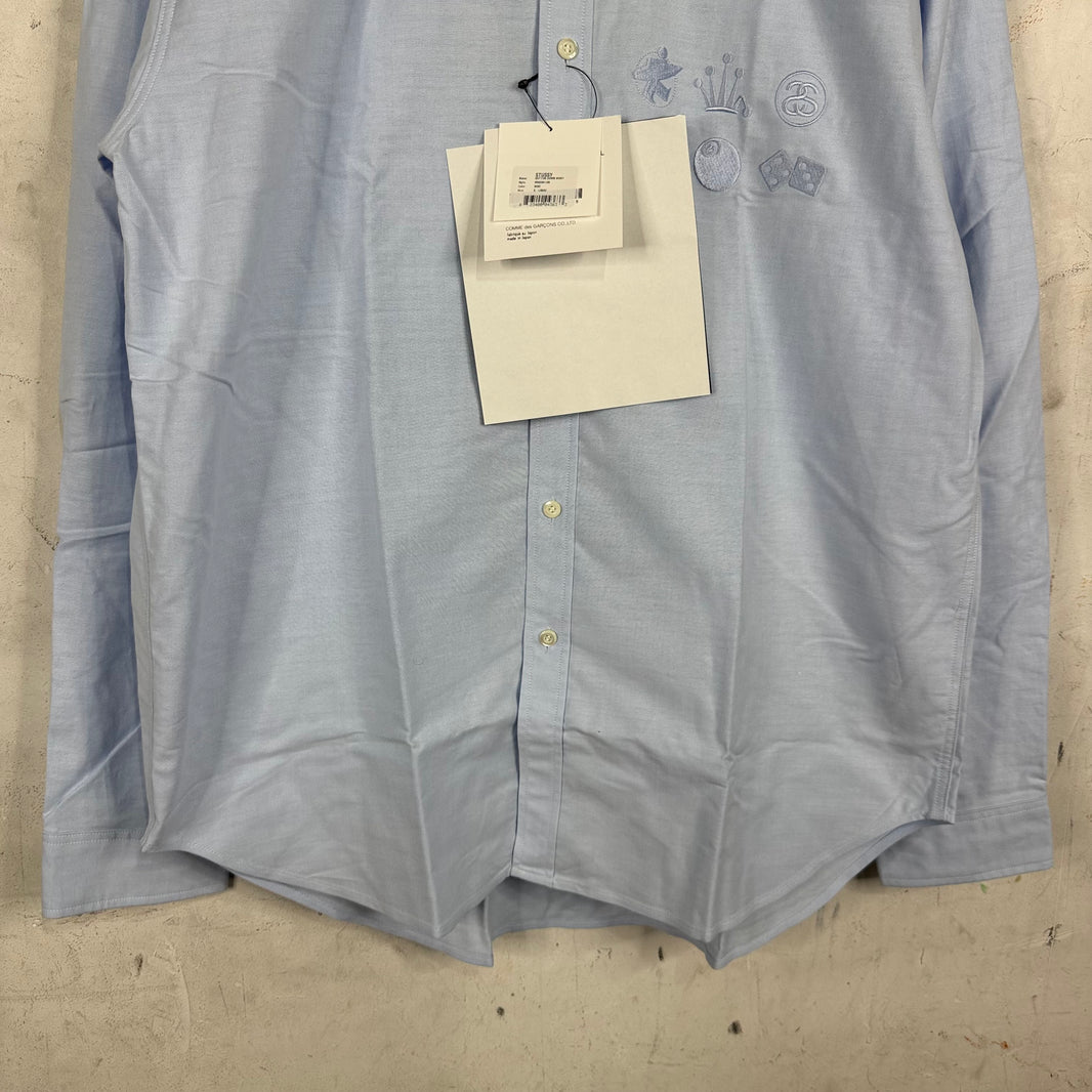 Stussy x Junya Blue Logos Buttoned Shirt