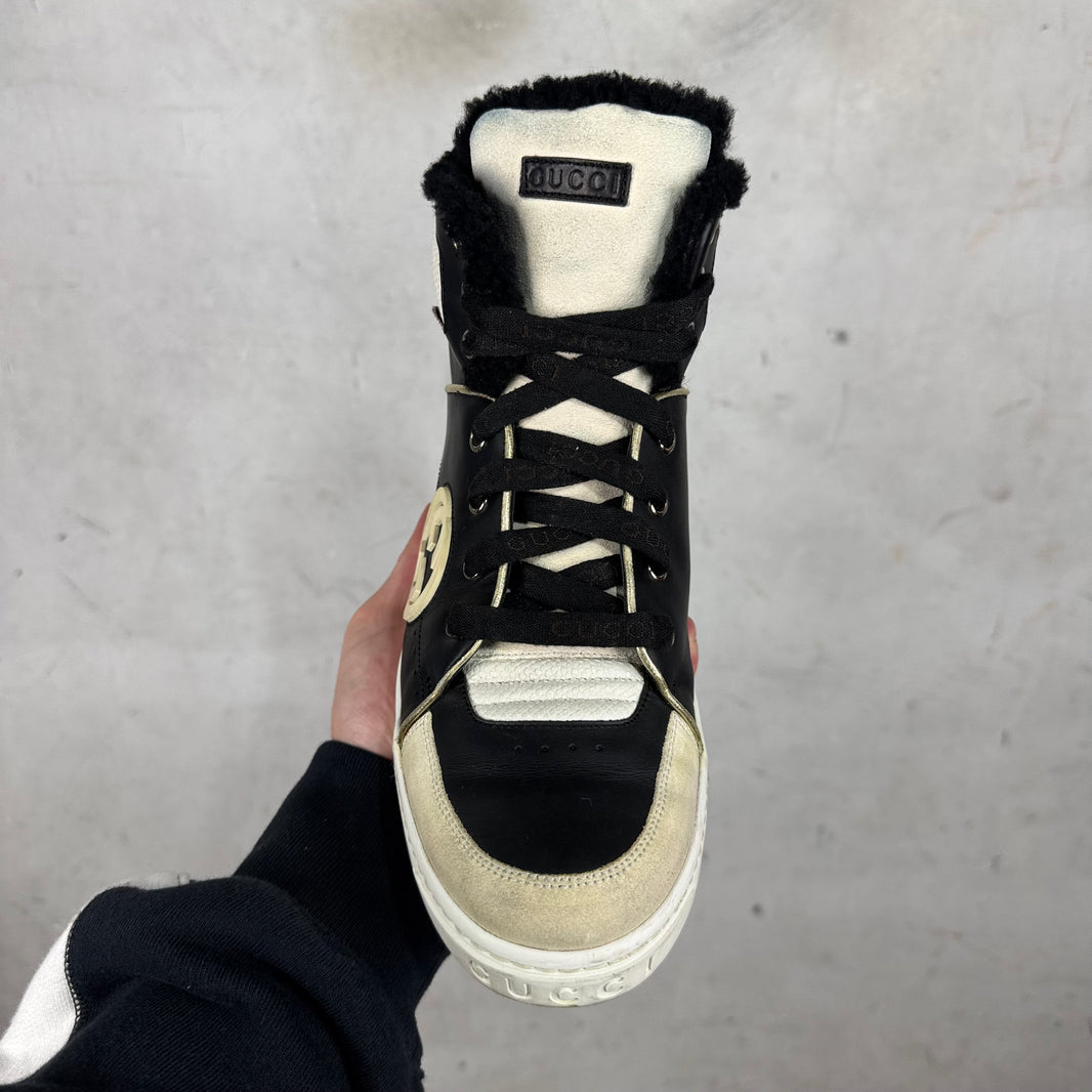 Gucci Shearling Lined Pelle Gomma Sneakers