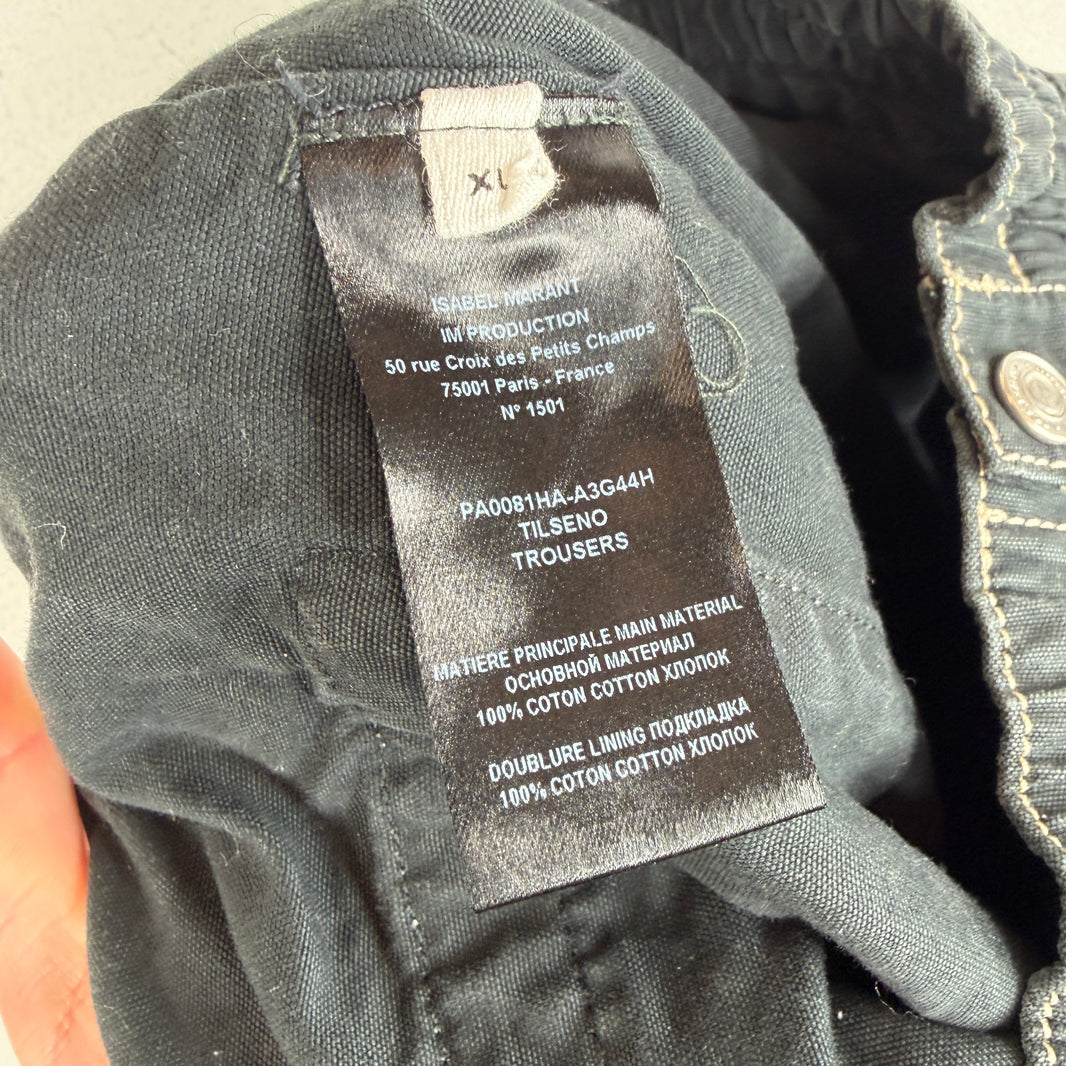 Isabel Marant Black Tilseno Cargo Pants