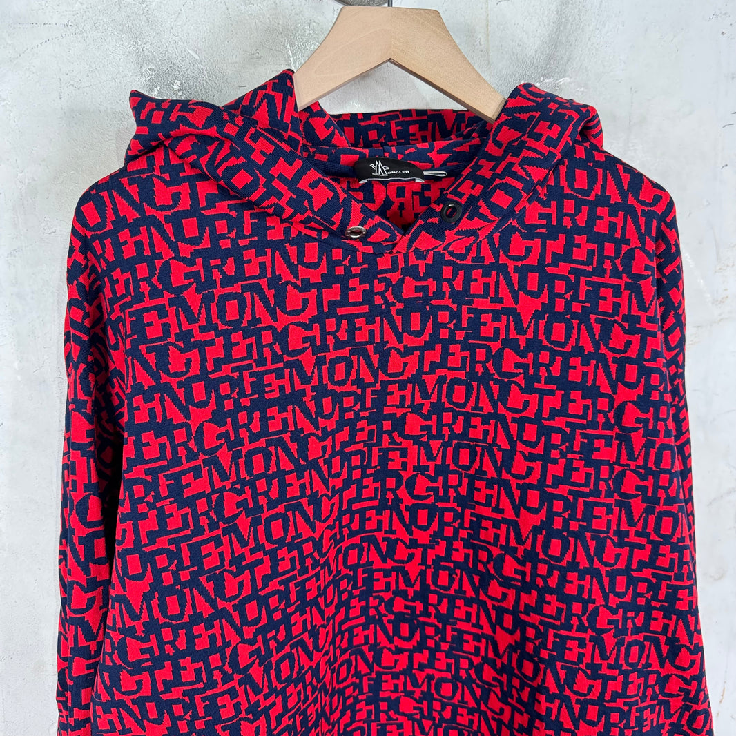 Moncler Grenoble AOP Text Hoodie