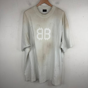Balenciaga Distressed Tonal Bitcoin T-Shirt