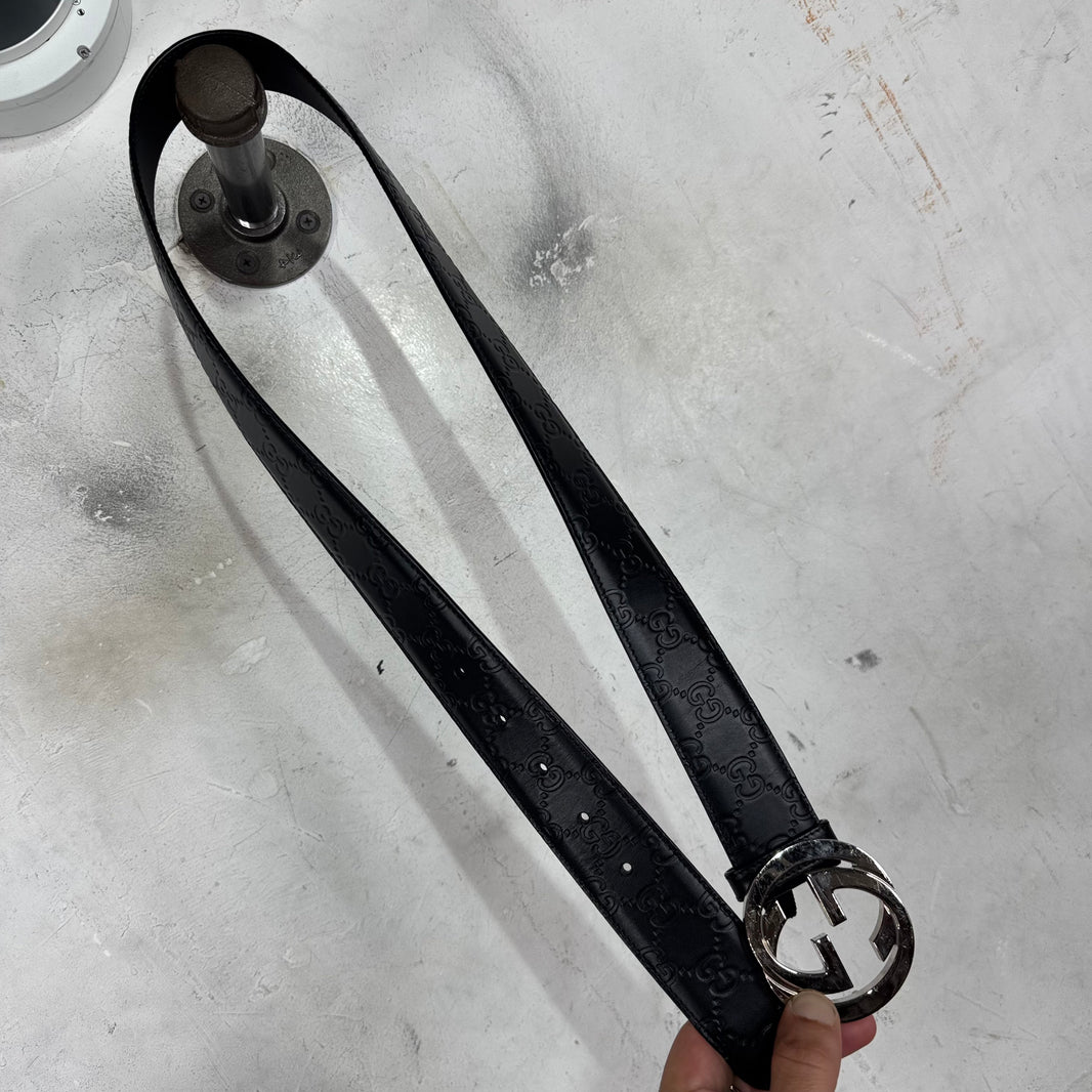Gucci GG Monogram Interlock Belt